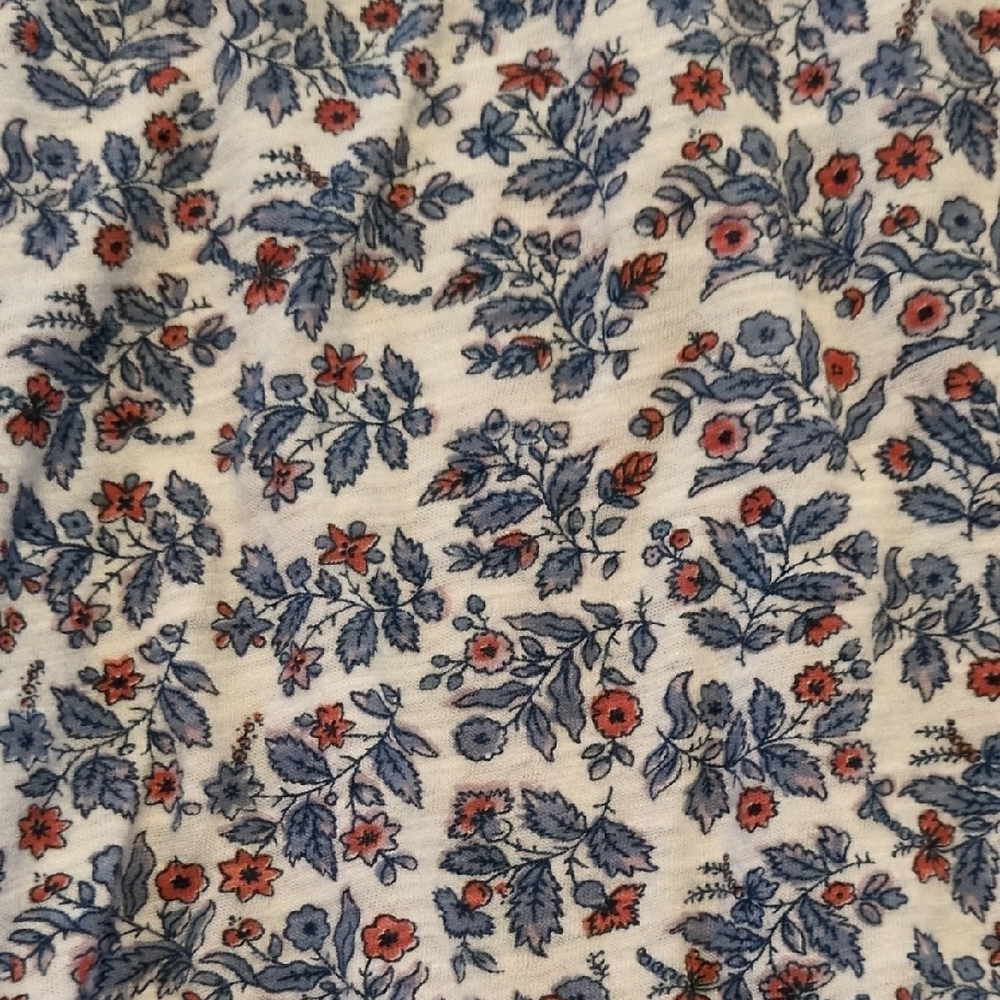 Lucky Brand Blue and White Floral Blouse - Picture 3 of 6
